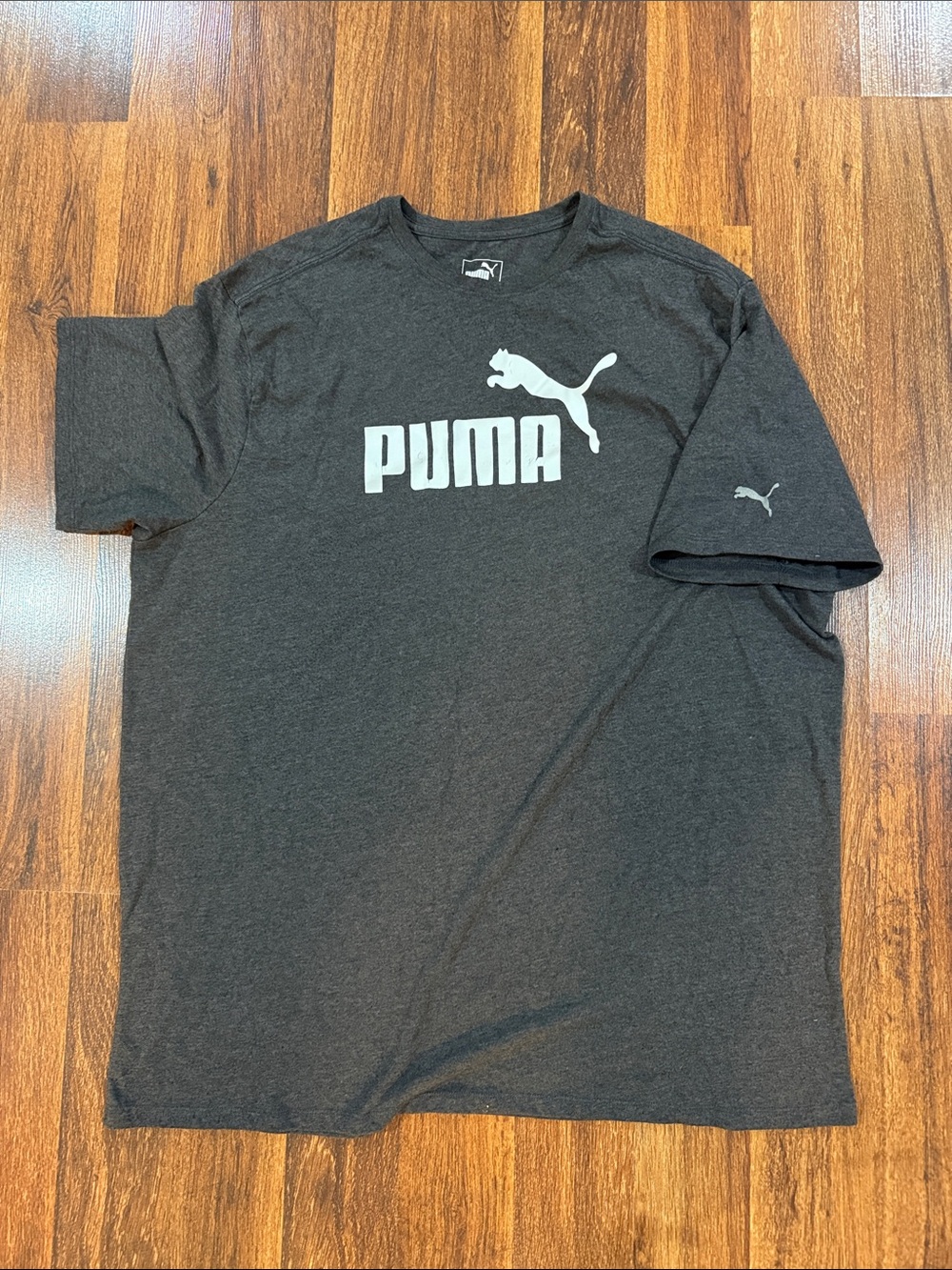 Puma Dark Gray Short Sleeve Logo Tee